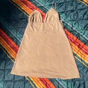 Nude spaghetti strap dress